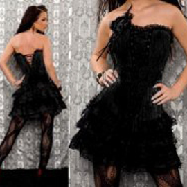 Корсет-платье Кружевное черное