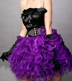 Волна юбка фиолетовая